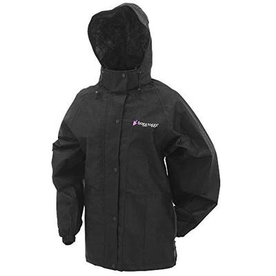 Frogg Toggs Pro Action Rain Jacket, Women's, Black, Size Large
