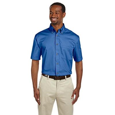 HA MEN STAIN RELEASE S/S TWILL (FRENCH BLUE) (2XL)