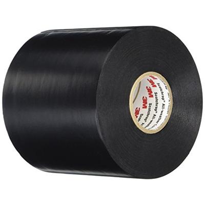 3M Scotchrap Vinyl Corrosion Protection Tape 50, Unprinted ,4 in x 100 ft, Black, 1 Roll/Carton, 12