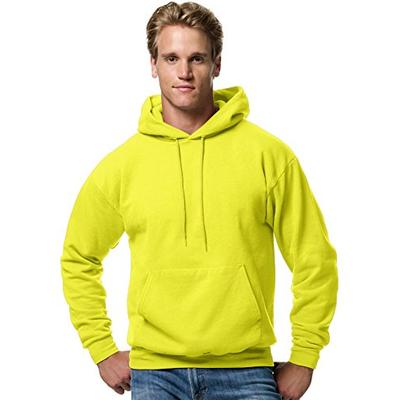 Hanes ComfortBlend EcoSmart Men`s Pullover Hoodie Sweatshirt,Safety Green-L