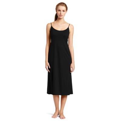 Natori Women's Shangri-La Solid Knit Gown, Black, Medium