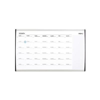 Magnetic Dry - Erase Calendar 18 x 30 - White/Silver