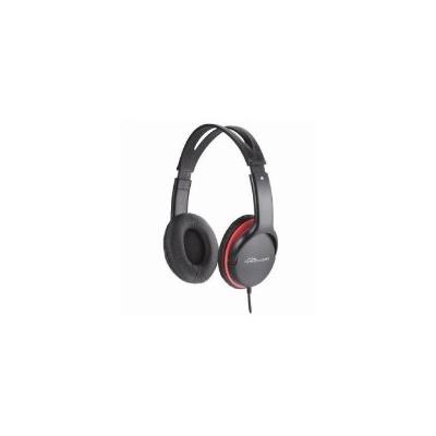 Stereo Headset w/Volume Control, 71 Cord, Black/Red (CCS15153)