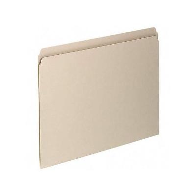 Essentials File Folders, Straight Cut, Top Tab, Letter, Manila, 100/Box, Beige