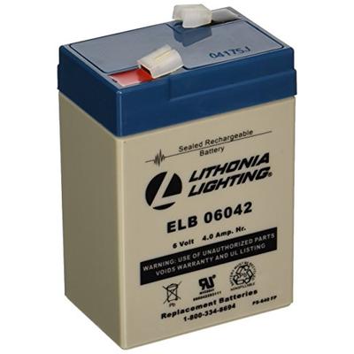 Lithonia Lighting ELB 06042 6V Emergency Replacement Battery