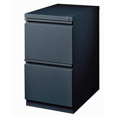 Hirsh Industries 20" Deep File-File Mobile Pedestal in Charcoal