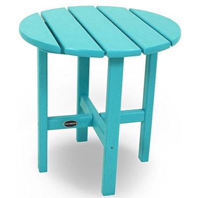 POLYWOOD RST18AR Round 18" Side Table, Aruba