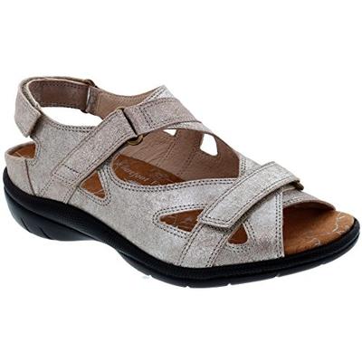 Drew Shoe Lagoon Women's Therapeutic Diabetic Extra Depth Sandal: Champagne/Metallic 10 Medium (B) V