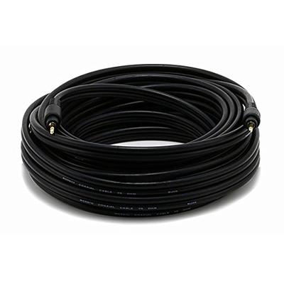 Monoprice 35ft Premium 3.5mm Stereo Male to 3.5mm Stereo Male 22AWG Cable (Gold Plated) - Black