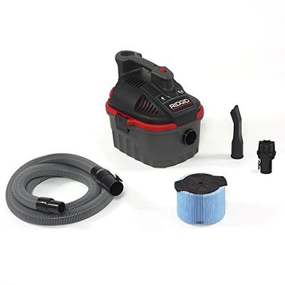 RIDGID 50313 4000RV Portable Wet Dry Vacuum, 4-Gallon Small Wet Dry Vac with 5.0 Peak HP Motor, Pro