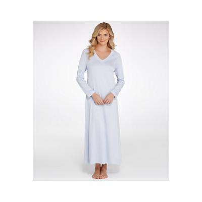 Hanro Pure Essence Knit Gown - Womens - Blue Glow - M
