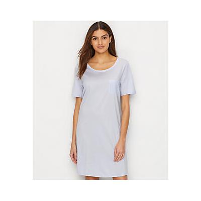 Hanro Cotton Deluxe Knit Sleep Shirt - Womens - Blue Glow - XL