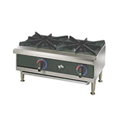 Star Max 24" W 50,000 BTU 2 Burner Gas Hot Plate With Manual Controls (602HWF) - Aluminized Steel