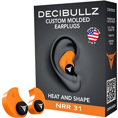 Decibullz - Custom Molded Earplugs, 31dB Highest NRR, Comfortable Hearing Protection Shooting, Trave