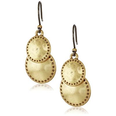 Lucky Brand Double Drop Earrings, Gold, One Size