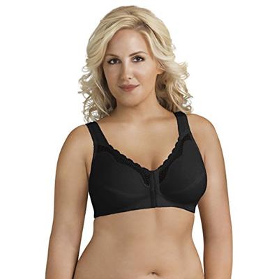 Exquisite Form Fully Women's Front Close Cotton Posture Bra #5100531, Black, 38B