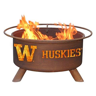 Patina 31 in. College Fire Pit with Grill and FREE Cover