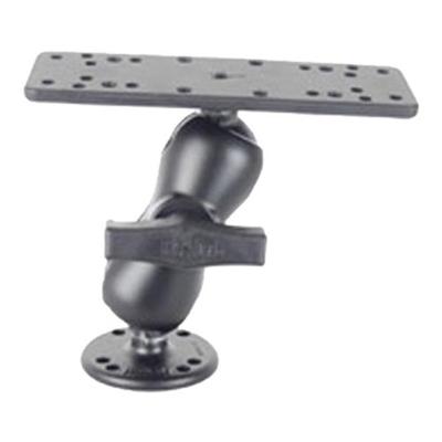 RAM Mounts (RAM-111U-B) 1.5" Diameter Ball Mount with Short Double Socket Arm, 6.25" X 2" Rectangle