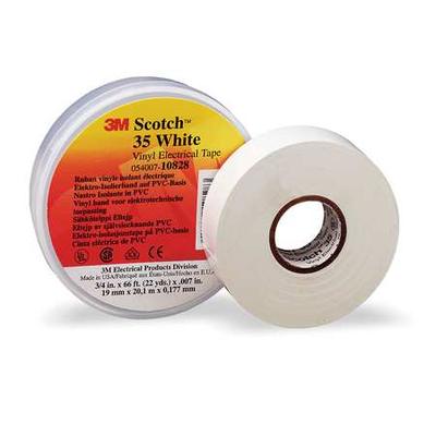 SCOTCH 10828 7 mil, 3/4" x 66 ft. White Electrical Tape