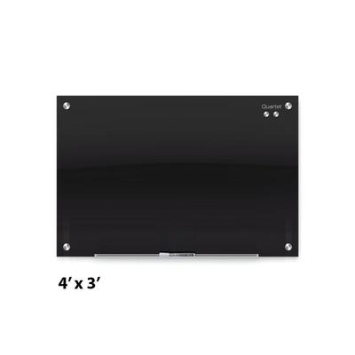 Quartet (R) Infinity(TM) Magnetic Black Glass Marker Board, 48in. x 36in.