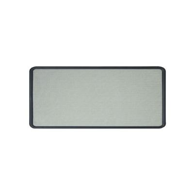 36 x 24 Contour Fabric Bulletin Board- Gray (Plastic Graphite Frame), Grey