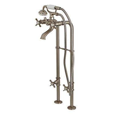 Kingston Brass CCK285K8 Freestanding Tub Faucet, 28" Length, Brushed Nickel
