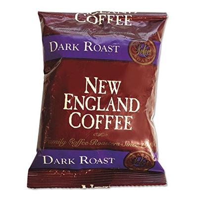 New England 026190 Coffee Portion Packs, French Roast, 2.5 oz Pack, 24/Box