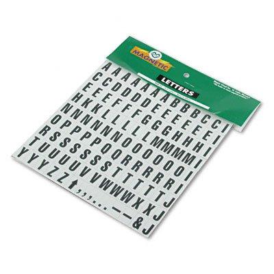 Magnetic Board Characters, 3/4 High Black-on-White Letters, 120/set