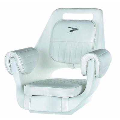 Wise 8WD007-3-710 Deluxe Pilot Chair with Cushions and Mounting Plate, White