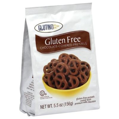 Glutino Chocolate Covered Pretzel, 5.5 Ounce -- 12 per case.
