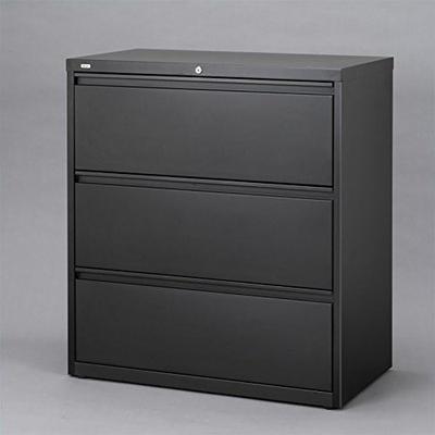 Hirsh Industries LLC 10000 Series Lateral 30" Wide 3 Drawer File Cabinet in Black