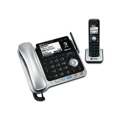 AT&T ATTTL86109 TL86109 Two-Line DECT 6.0 Phone System, Bluetooth, Call Waiting, Silver & Black