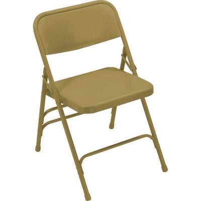 National Public Seating NPS301 Triple-Brace Steel Folding Chair, 300 Series, Double Hinge, 4 Chairs