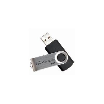 Flash Drive, 4GB, Password Protected, Black/Aluminum (CCS26465)