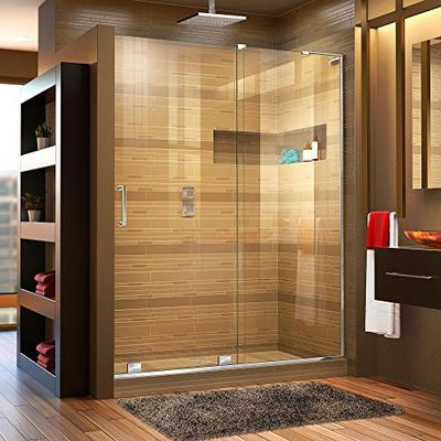 DreamLine Mirage-X 44-48 in. Width, Frameless Sliding Shower Door, 3/8" Glass, Chrome Finish