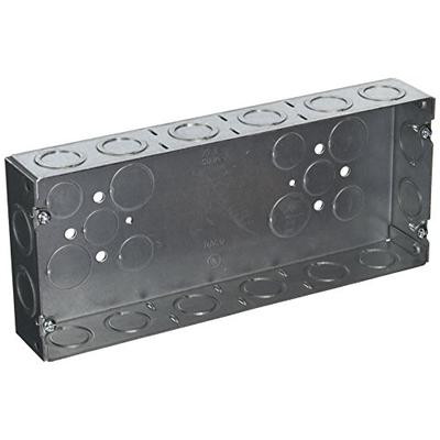 Hubbell-Raco 953 (4) Gang 1-5/8-Inch Deep Welded Gang Electrical Box with (16) Concentric 1/2-Inch a