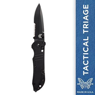 Benchmade - Tactical Triage 917 Manual Open Folding Knife with Glass Breaker and Rescue Hook Made in