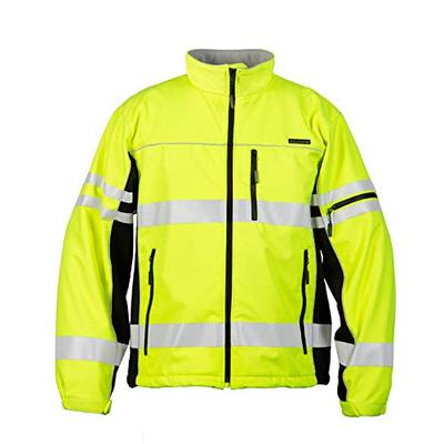 ML Kishigo Premium Black Series Men's Class 3 High Visibility Soft Shell Jacket - Lime, XL, Model Nu