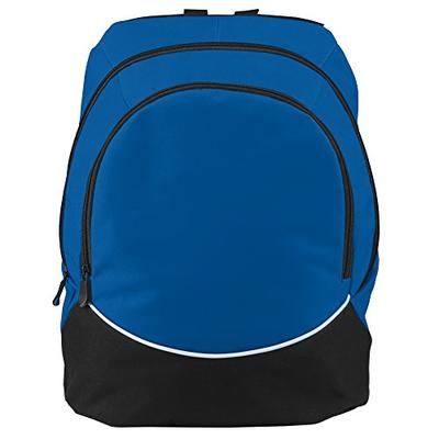 Augusta Sportswear Large Tri-Color Backpack, One Size, Royal/Black/White