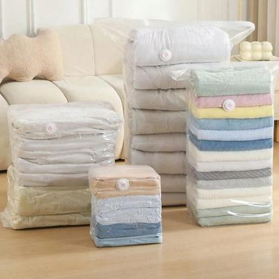 5 Pack Vacuum Storage Bags with Pump, Jumbo Cube Compression Large Vacuum Seal Bags for Bedding, Comforters, Blankets, Clothing, Closet Space Saving, Clear