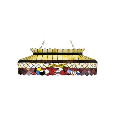 Meyda Lighting Burgundy Billiard 40 Inch 6 Light Linear Suspension Light - 27615